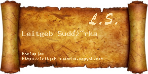 Leitgeb Sudárka névjegykártya